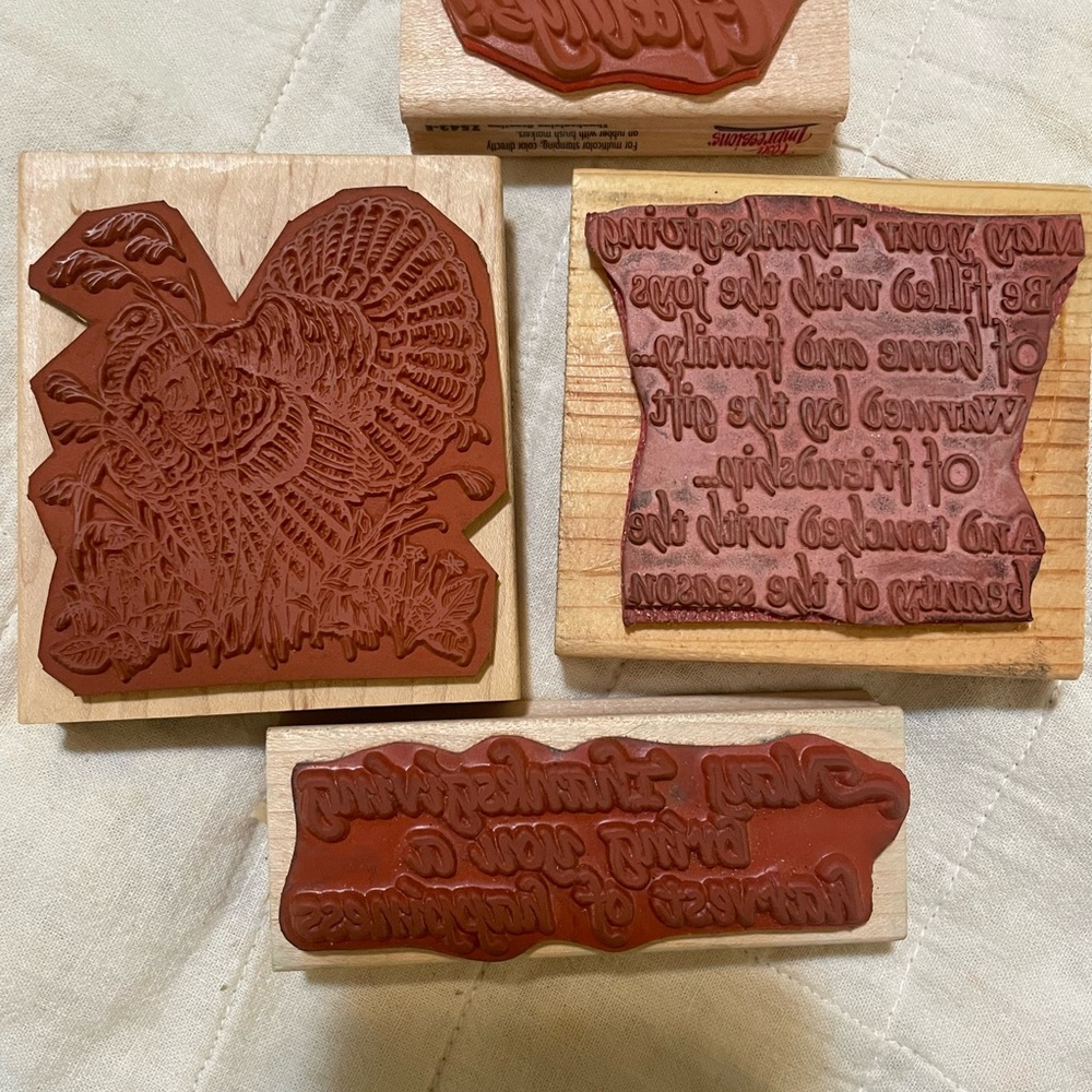 Thanksgiving Rubber Stamp Set - Picture 2 of 2